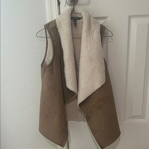 Ralph Lauren Brown Vest with Cream Fleece Lining